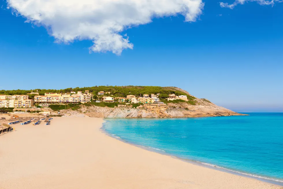 Stranden i Cala Mesquida 